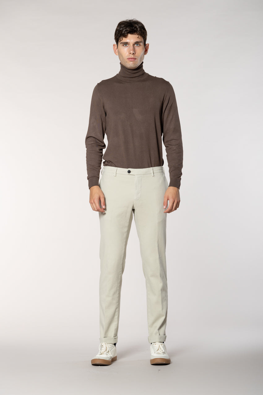 New York Sartoriale Herren Chinohose maßgeschneiderte aus Baumwolle Cashmere Regular Fit