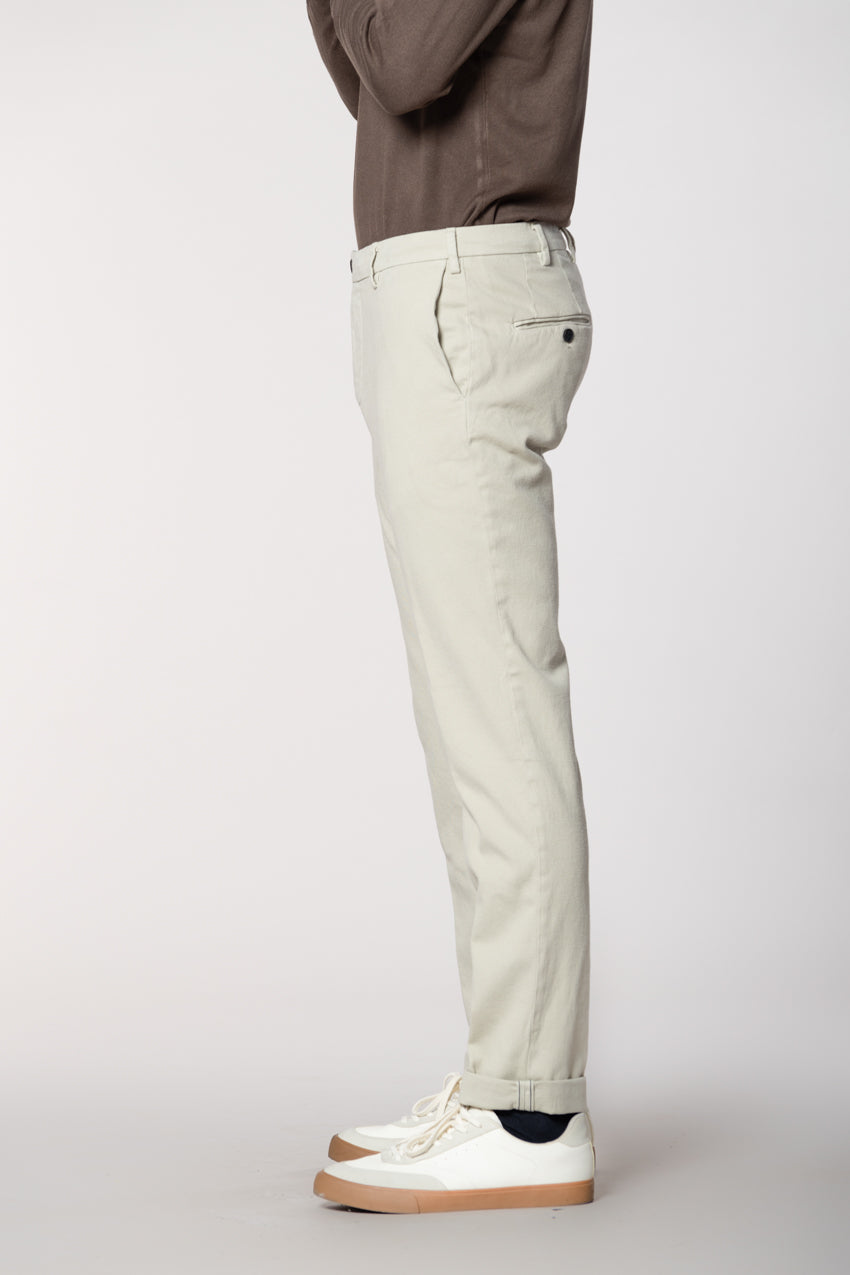 New York Sartoriale Herren Chinohose maßgeschneiderte aus Baumwolle Cashmere Regular Fit