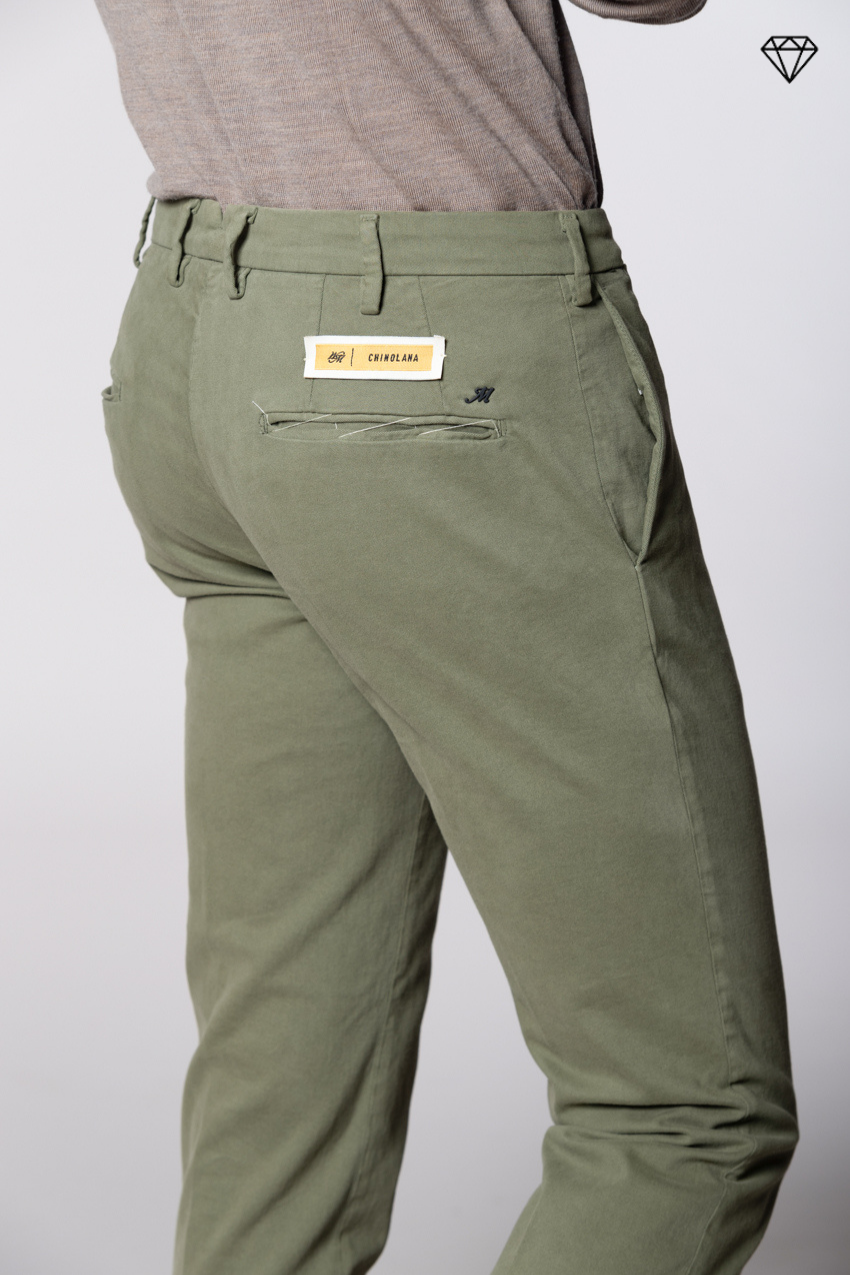 New York Sartoriale pantalone chino uomo sartoriale in cotone lana regular fit ①