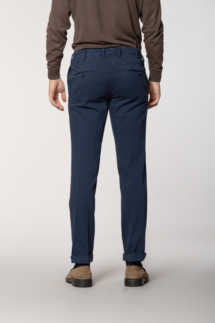 New York Sartoriale men's chino pants tailored in cotton silk regular fit