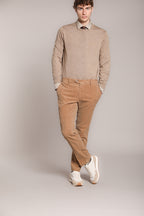 Foto 3 New York Sartoriale pantalone chino uomo sartoriale in velluto stampa galles regular fit