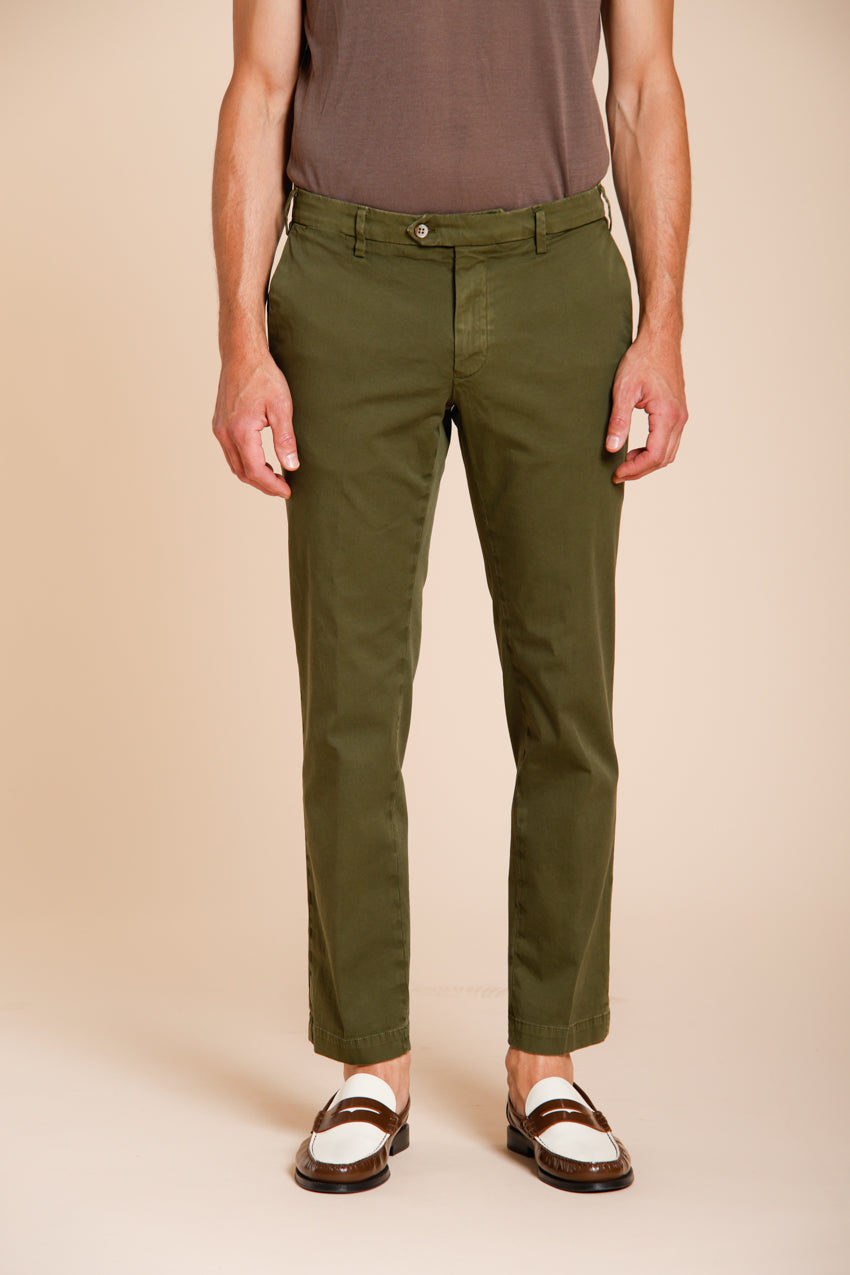New York pantalon chino homme en gabardine stretch regular fit ①