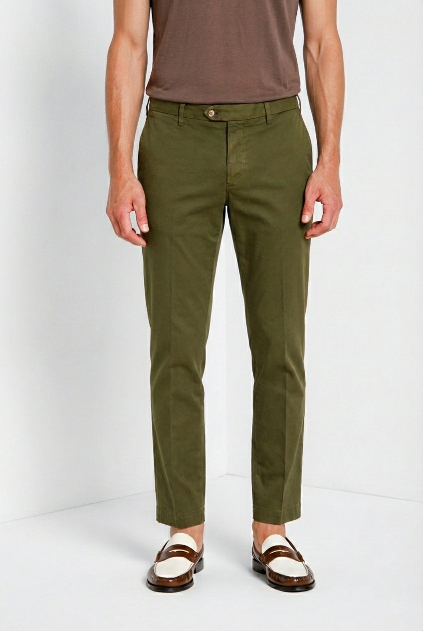 New York men's chino pants in stretch gabardine regular fit ①