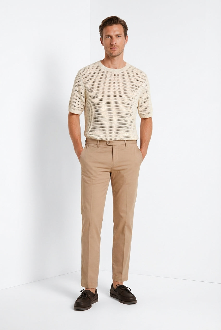 New York men's chino pants in stretch gabardine regular fit ①