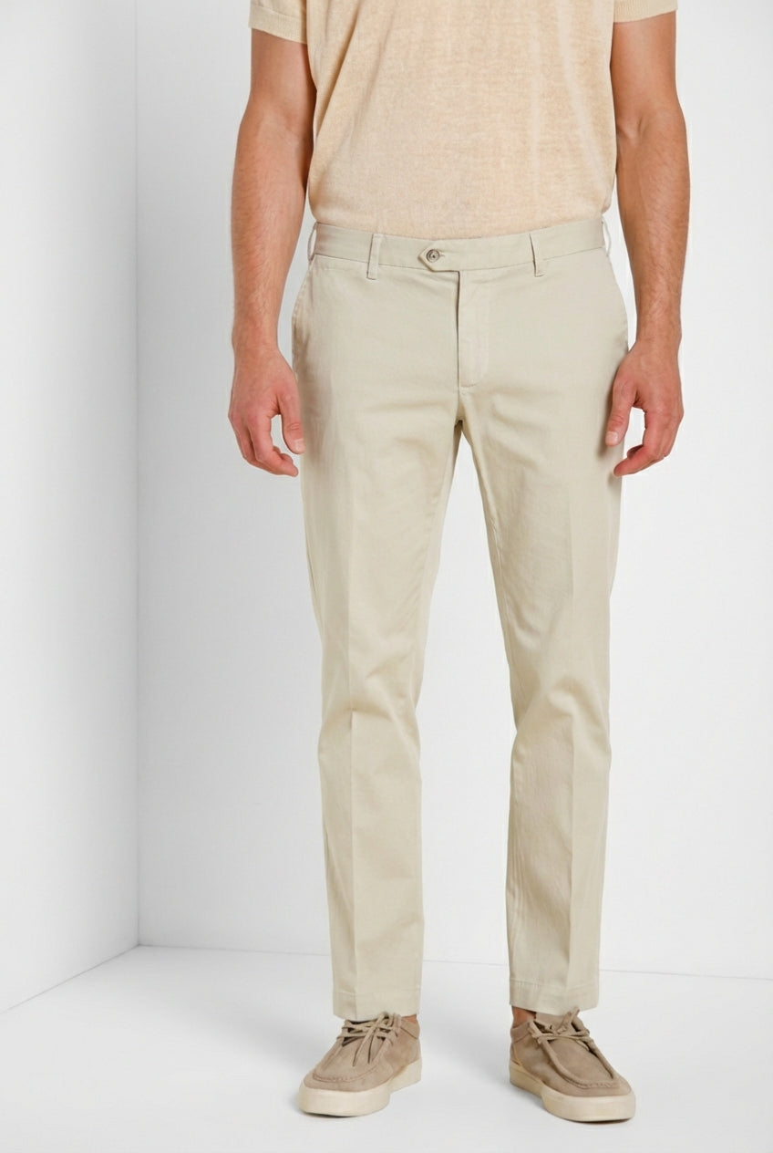New York pantalon chino homme en gabardine stretch regular fit ①
