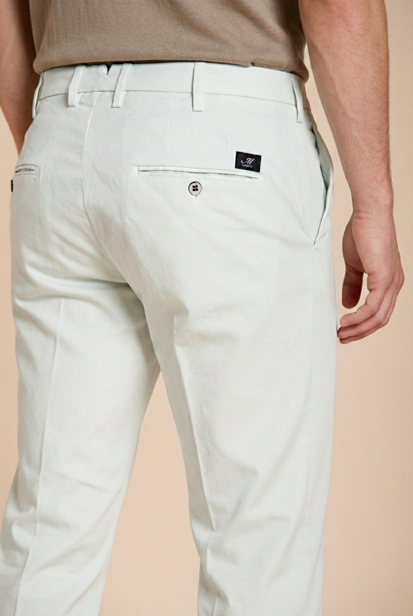 New York pantalone chino uomo in gabardina stretch regular fit ①