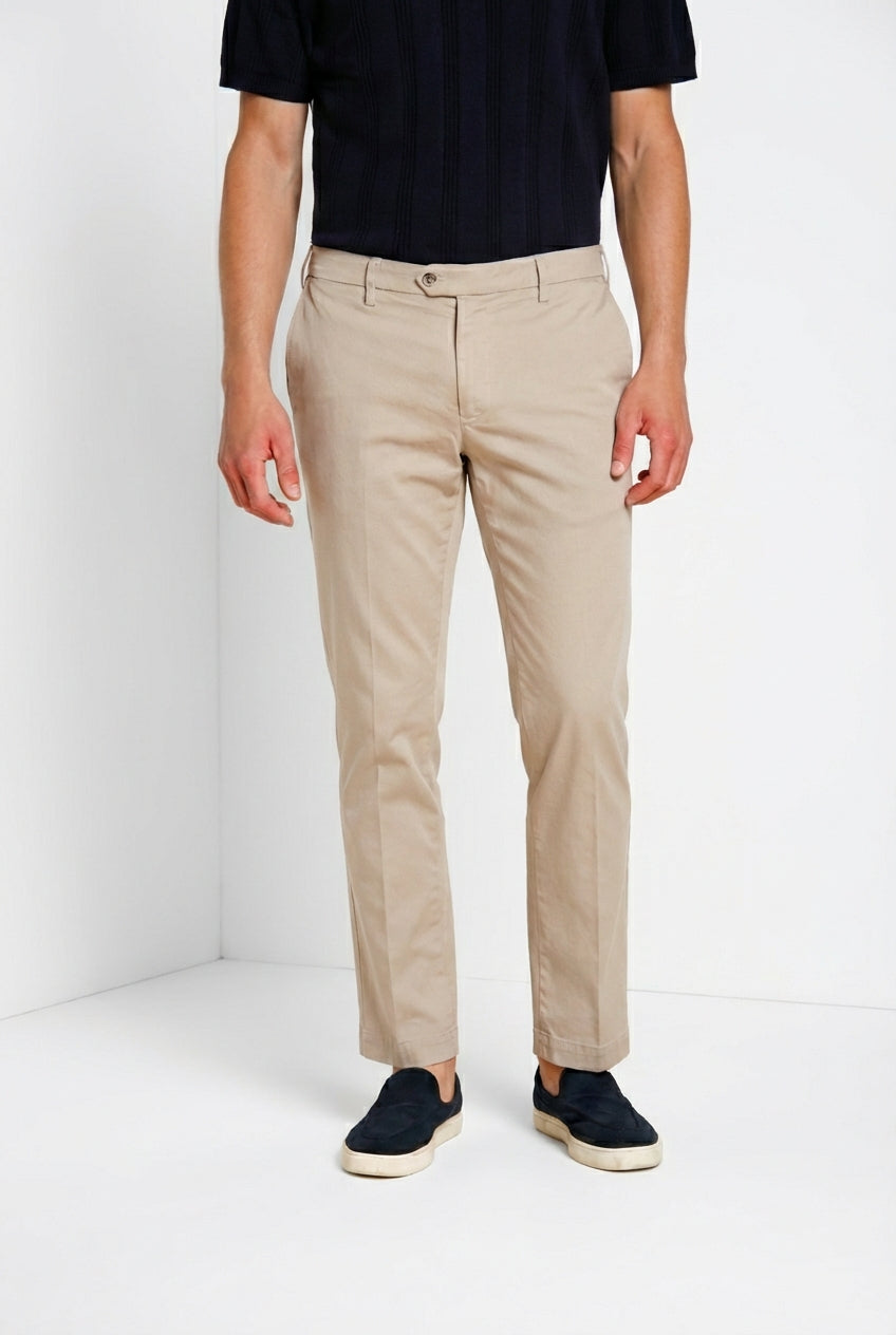 New York pantalone chino uomo in gabardina stretch regular fit ①