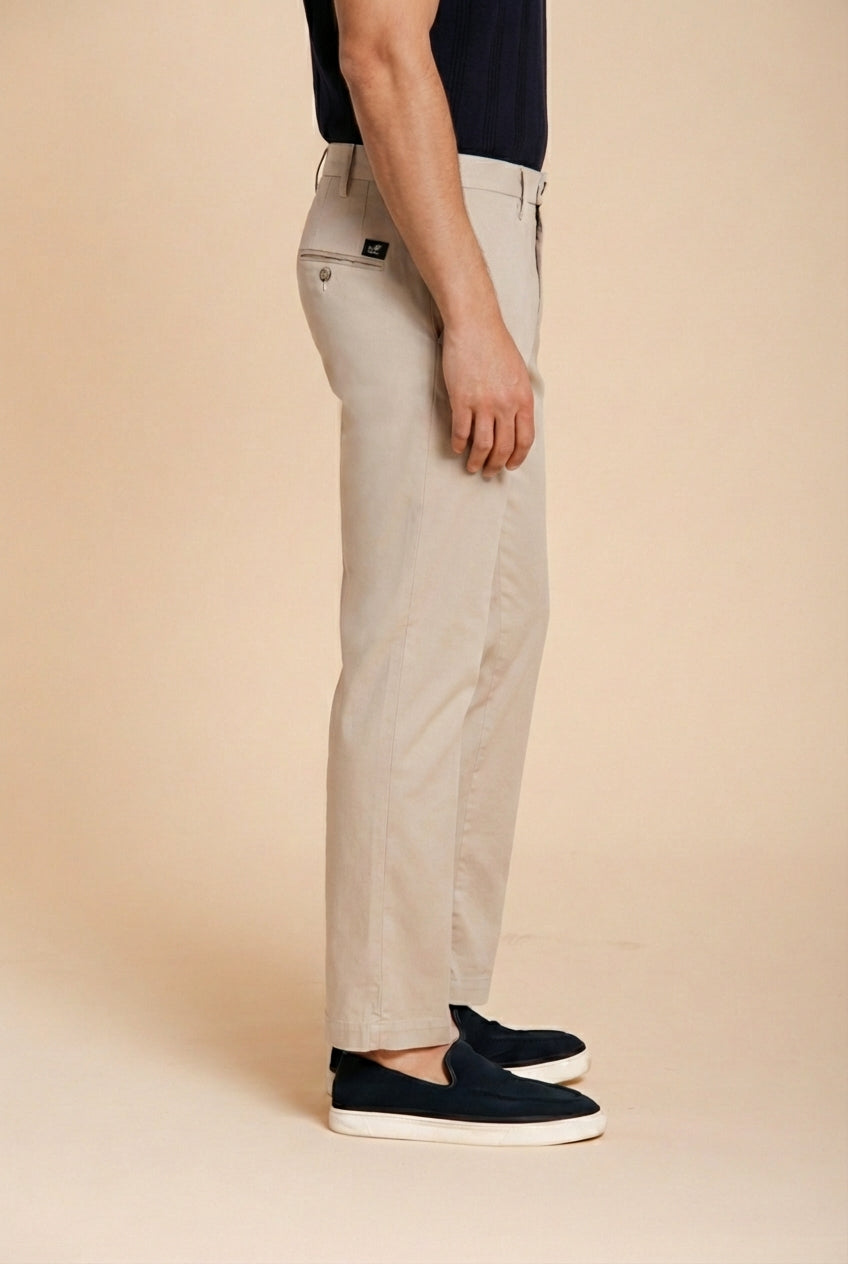 New York pantalone chino uomo in gabardina stretch regular fit ①