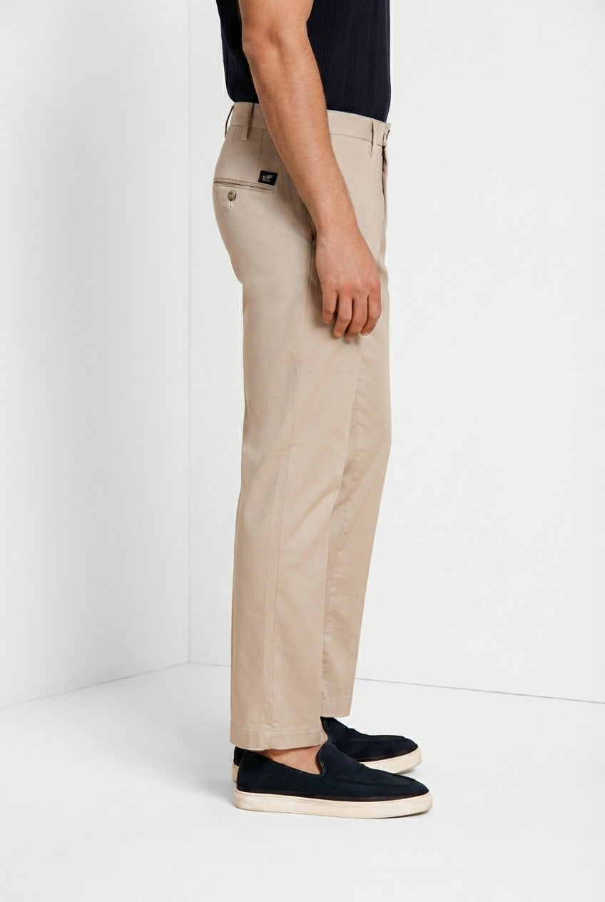New York pantalone chino uomo in gabardina stretch regular fit ①