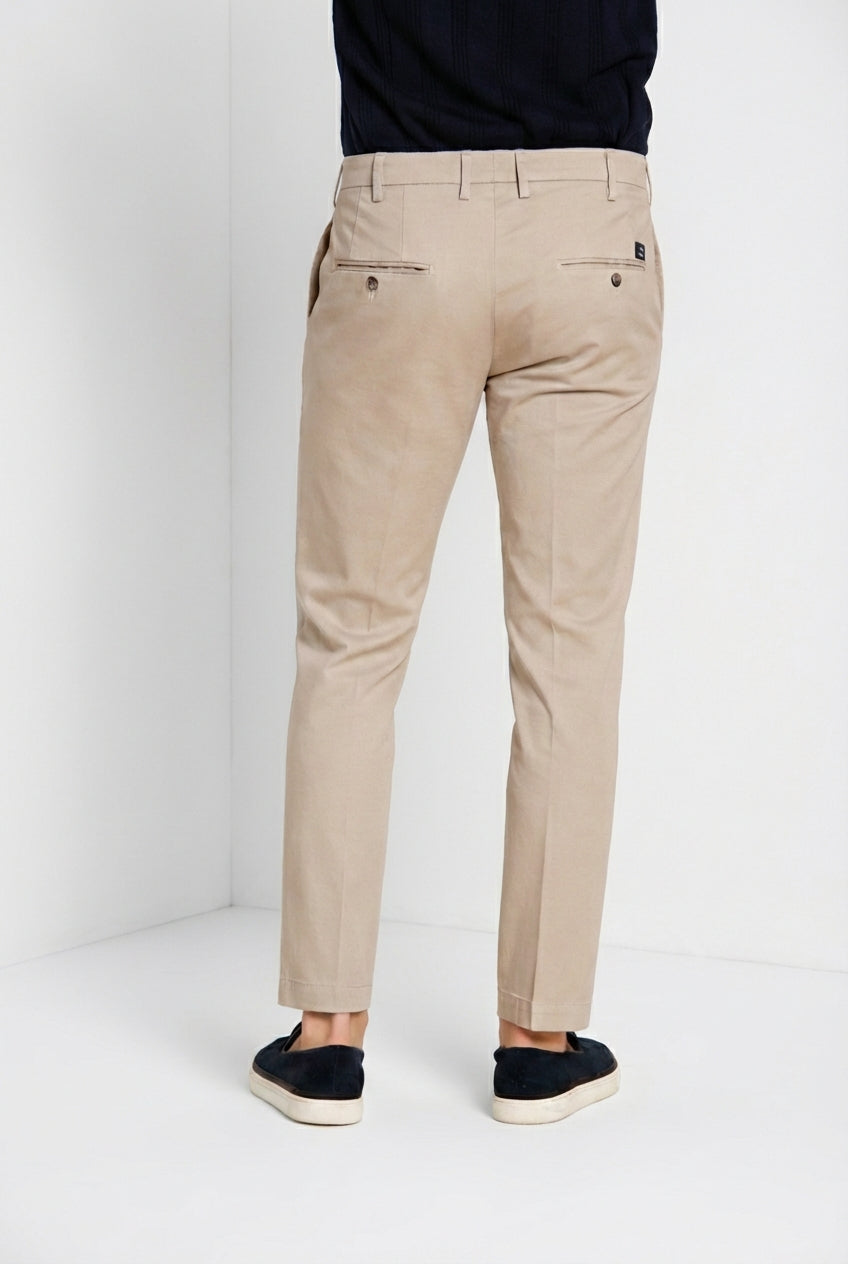 New York pantalone chino uomo in gabardina stretch regular fit ①