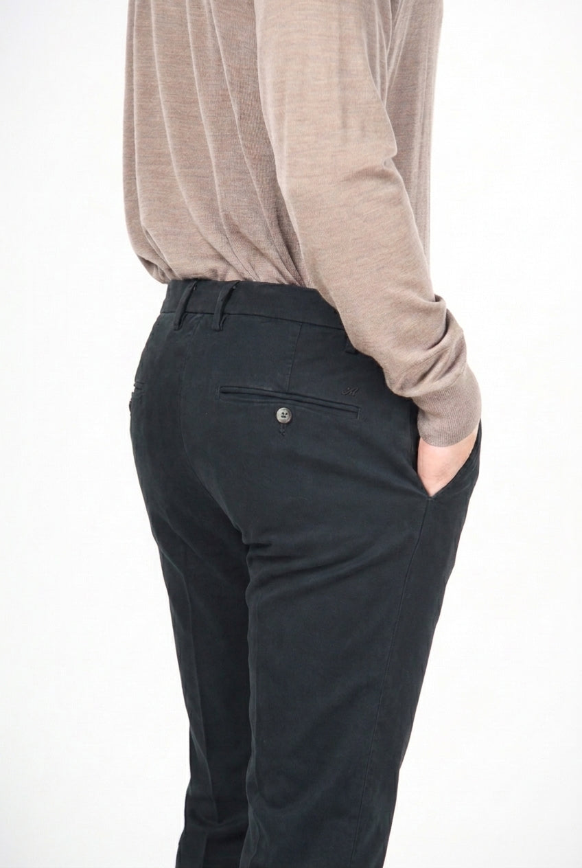 New York pantalone chino uomo in gabardina stretch regular fit ①