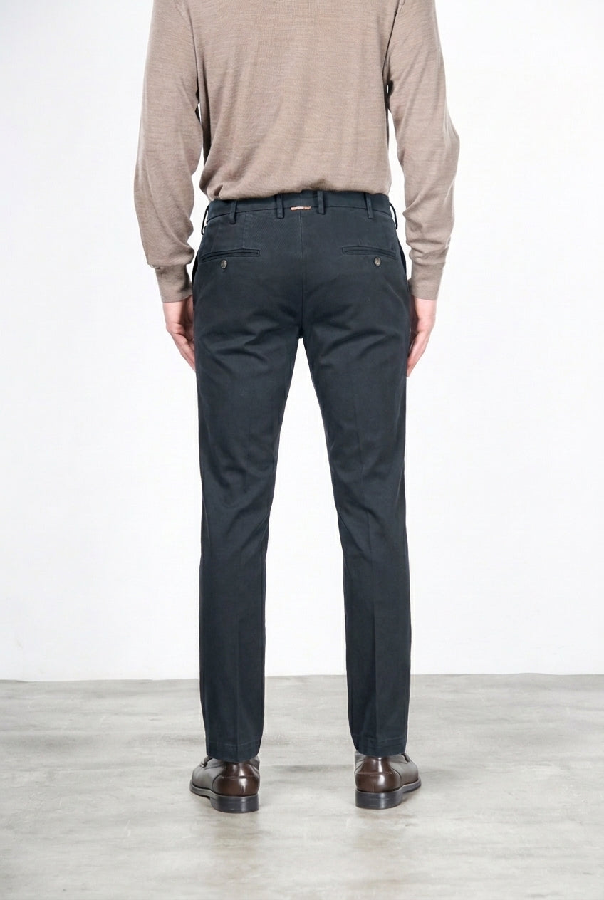 New York pantalone chino uomo in gabardina stretch regular fit ①
