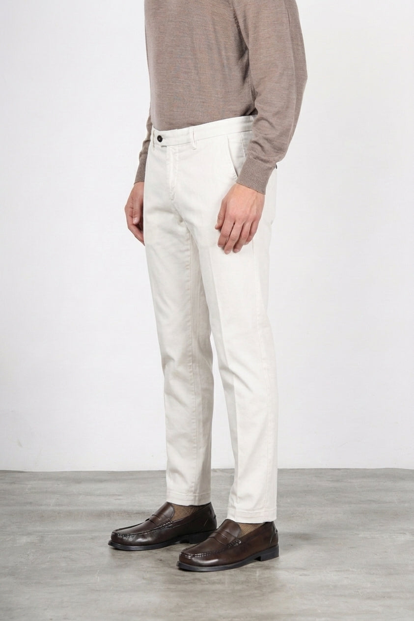 New York pantalone chino uomo in gabardina stretch regular fit ①