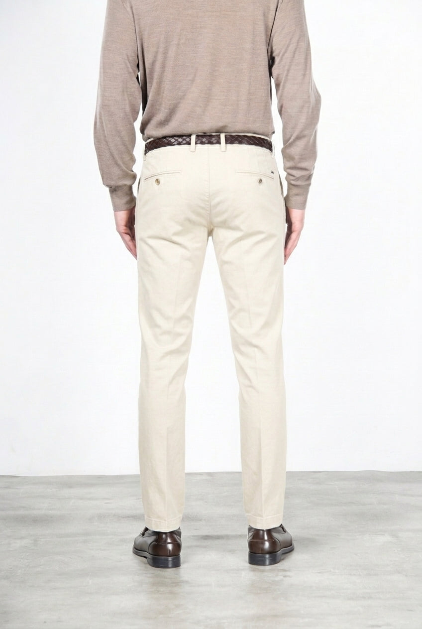 New York pantalone chino uomo in gabardina stretch regular fit ①