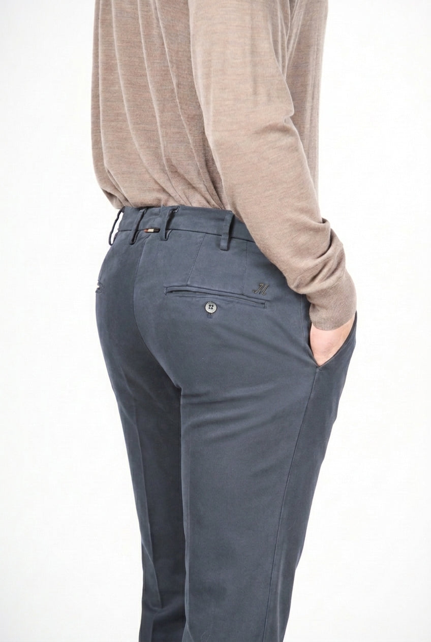 New York pantalone chino uomo in gabardina stretch regular fit ①