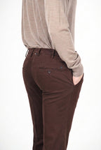 New York pantalone chino uomo in gabardina stretch regular fit ①