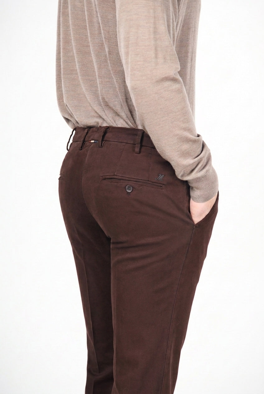 New York pantalone chino uomo in gabardina stretch regular fit ①