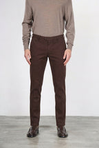 New York pantalone chino uomo in gabardina stretch regular fit ①