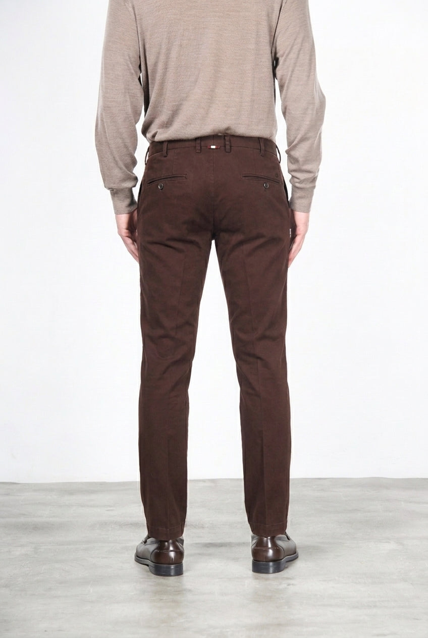 New York pantalone chino uomo in gabardina stretch regular fit ①