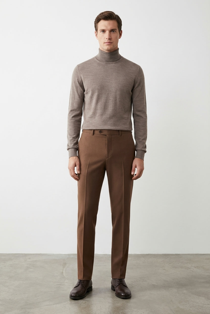 New York men's chino pants in stretch gabardine, regular fit