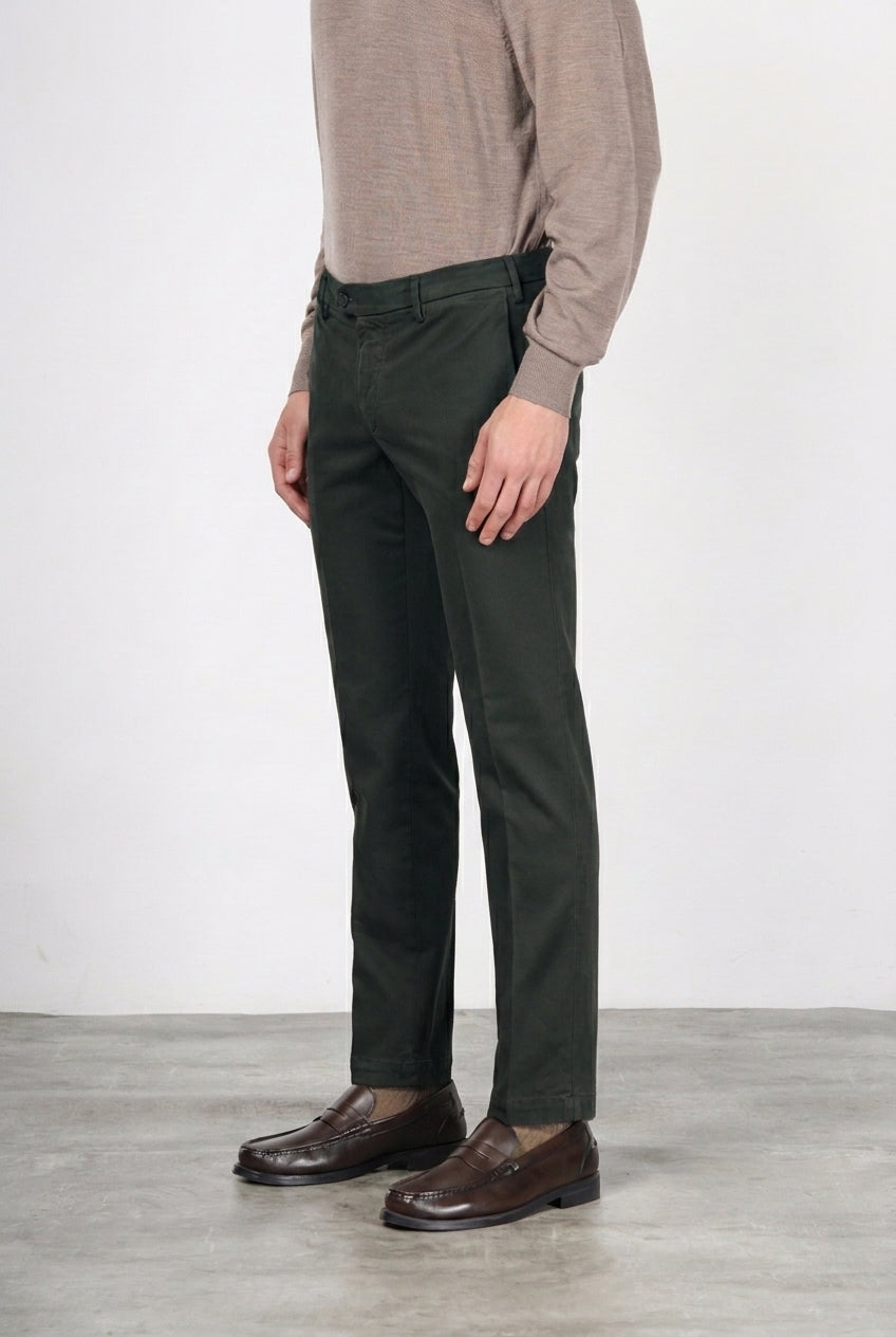 New York pantalone chino uomo in gabardina stretch regular fit ①