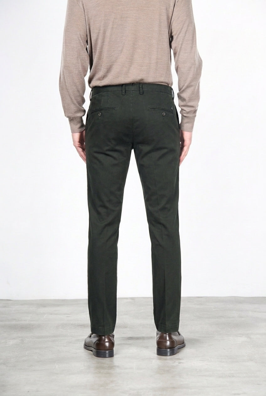 New York pantalone chino uomo in gabardina stretch regular fit ①