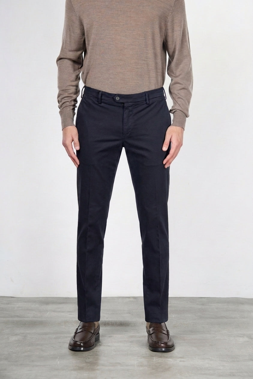 New York pantalone chino uomo in gabardina stretch regular fit ①