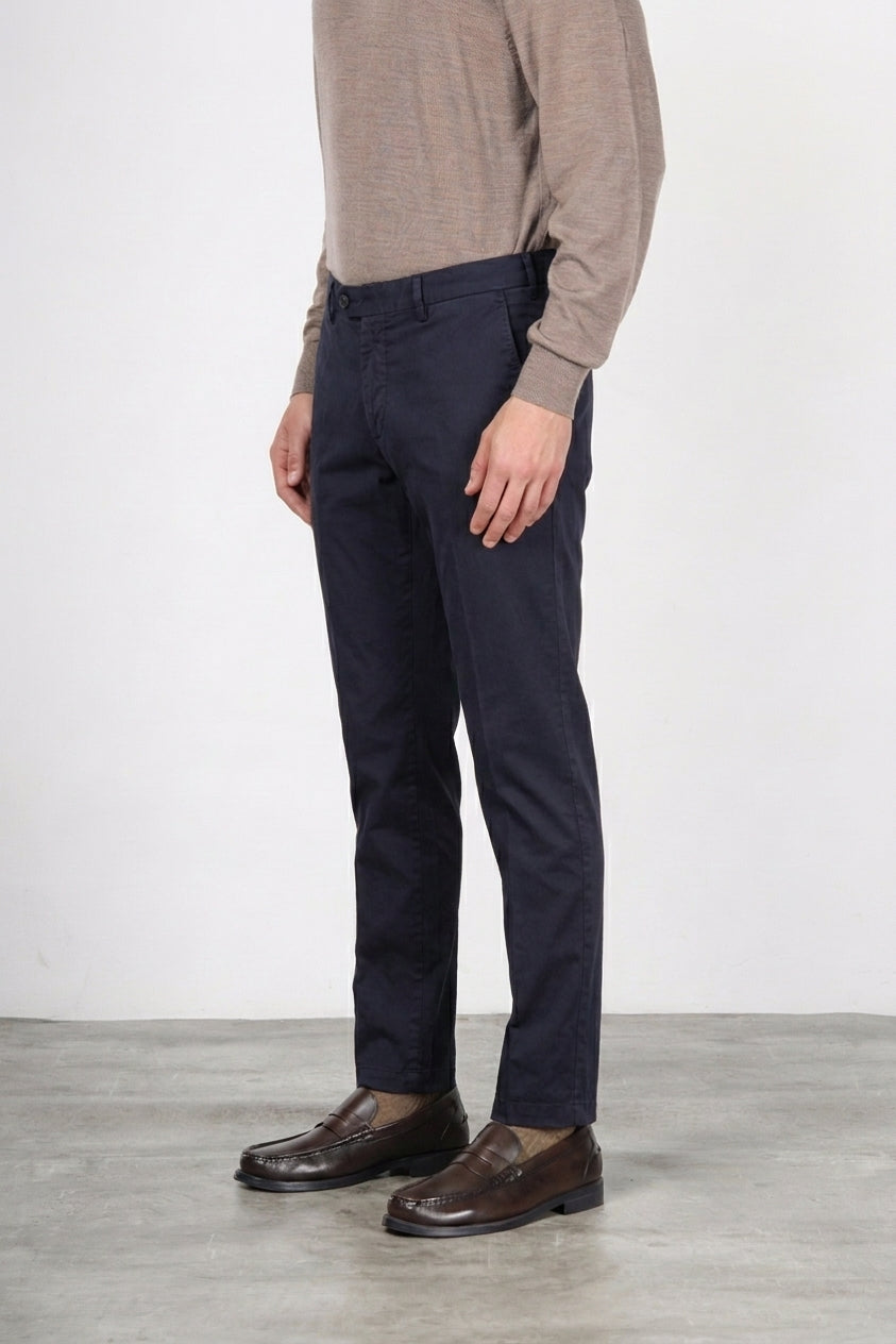New York pantalone chino uomo in gabardina stretch regular fit ①