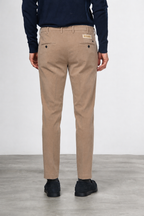 New York pantalone chino uomo in twill di cotone e cashmere regular fit