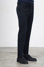 New York pantalone chino uomo in twill di cotone e cashmere regular fit