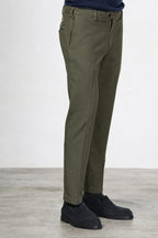 New York pantalone chino uomo in twill di cotone e cashmere regular fit