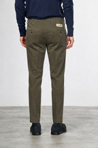 New York pantalone chino uomo in twill di cotone e cashmere regular fit