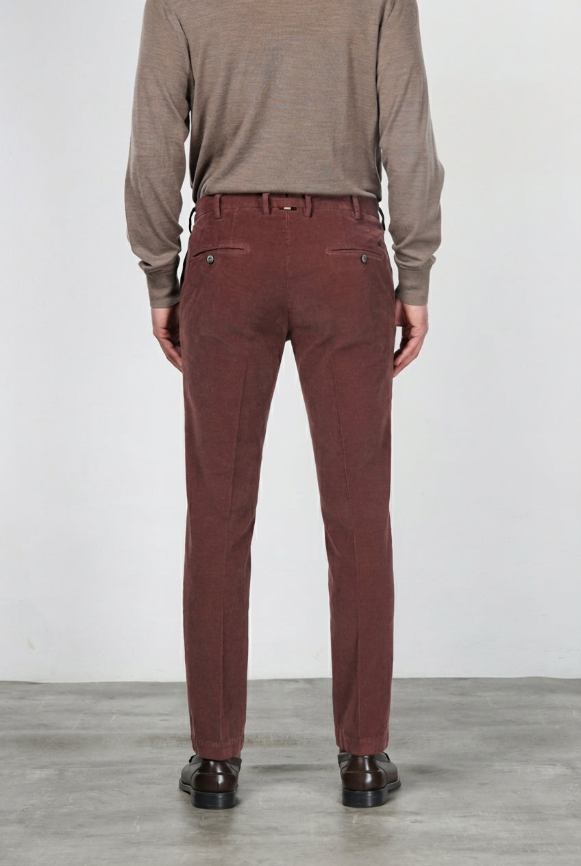 New York pantalone chino uomo in velluto 2000 righe stretch regular fit