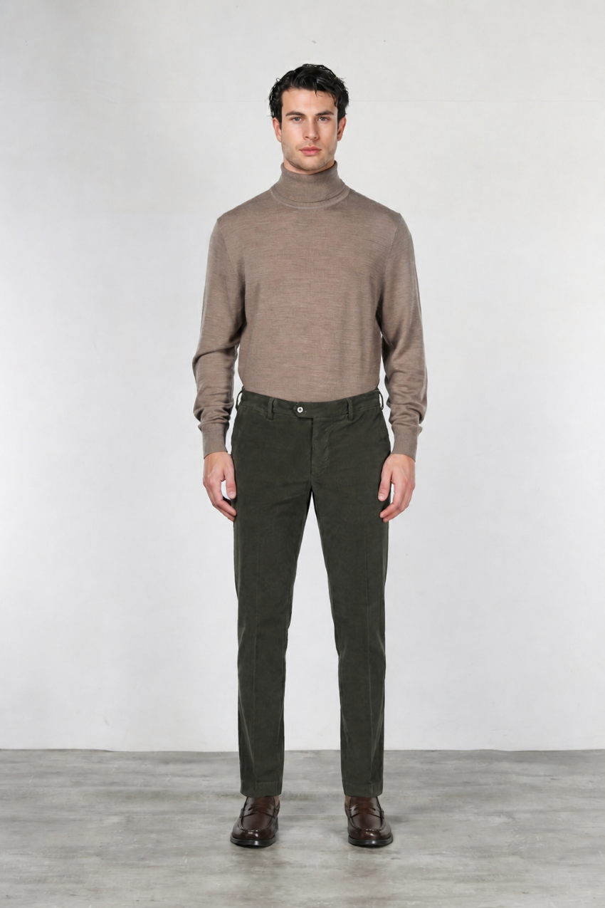 New York pantalone chino uomo in velluto 2000 righe stretch regular fit ①