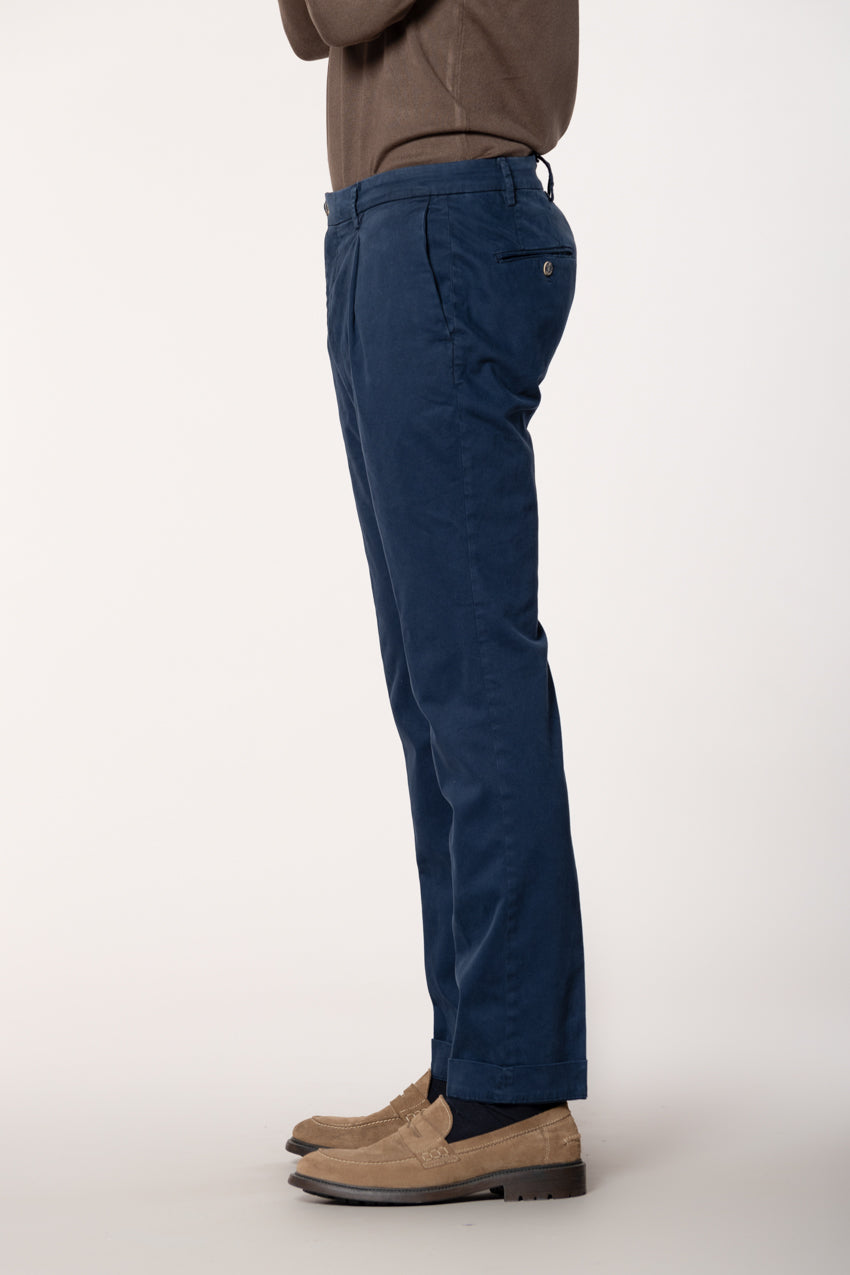 New York Time 1 Pinces men's chino pants in gabardine regular fit