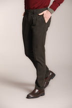 Foto 5 New York Time 2 Pinces pantalone chino uomo in cotone lana regular fit
