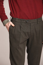 Foto 2 New York Time 2 Pinces pantalone chino uomo in cotone lana regular fit