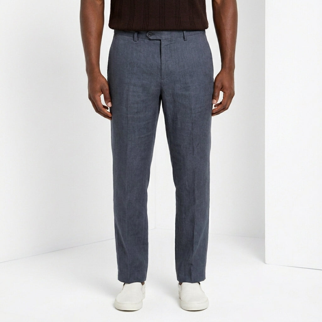 New York Icon Flex men's chino pants in linen and cotton twill regular fit