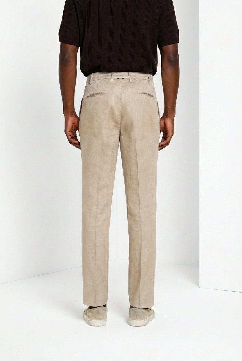 New York Icon Flex pantalon chino homme en twill de lin et coton regular fit