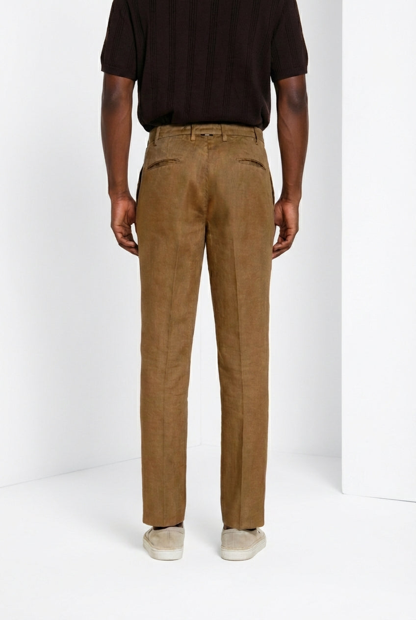 New York Icon Flex pantalon chino homme en twill de lin et coton regular fit