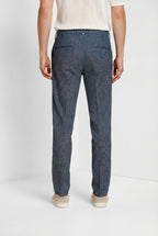 New York pantalone chino uomo in microfantasia pied de poule tinto filo regular fit