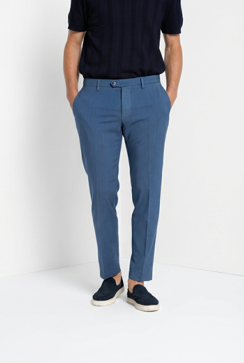 New York pantalon chino homme en twill laine regular fit