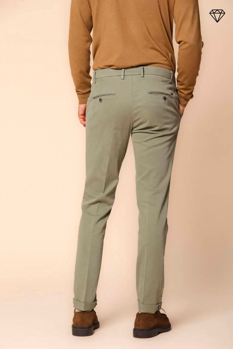 Milano men's chino pants in gabardine stretch extra slim fit ①