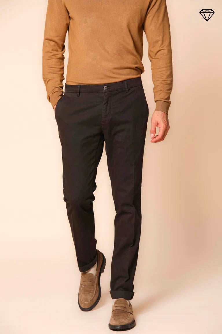 Milano Herren Chino Hose aus Gabardine Stretch extra slim Fit  ①.