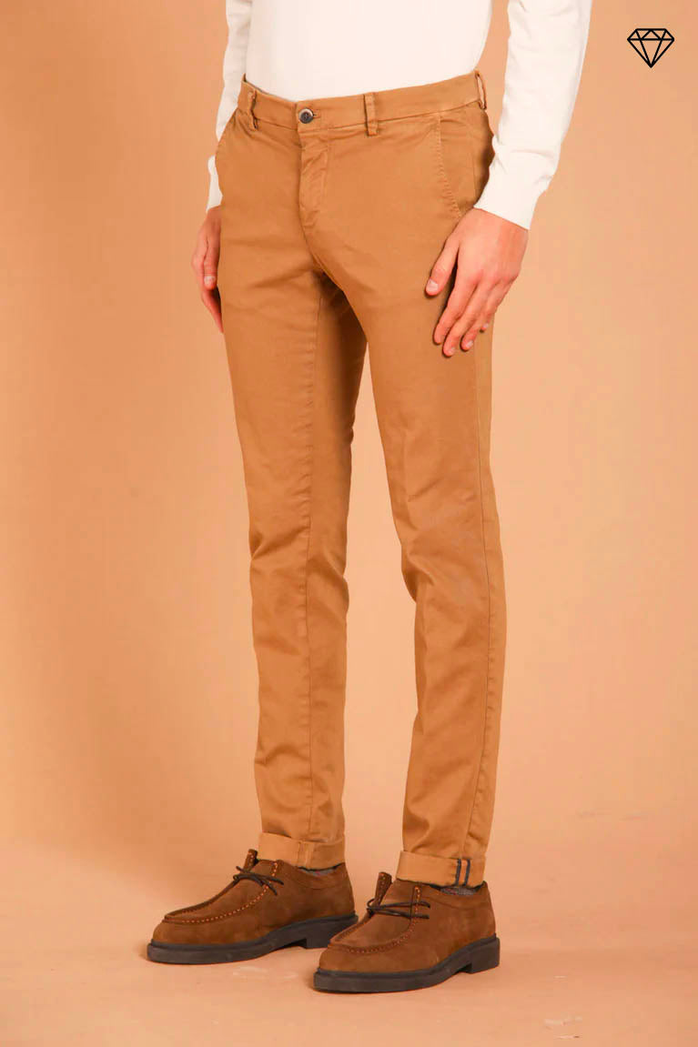 Milano men's  chino pants in gabardine stretch extra slim fit ①