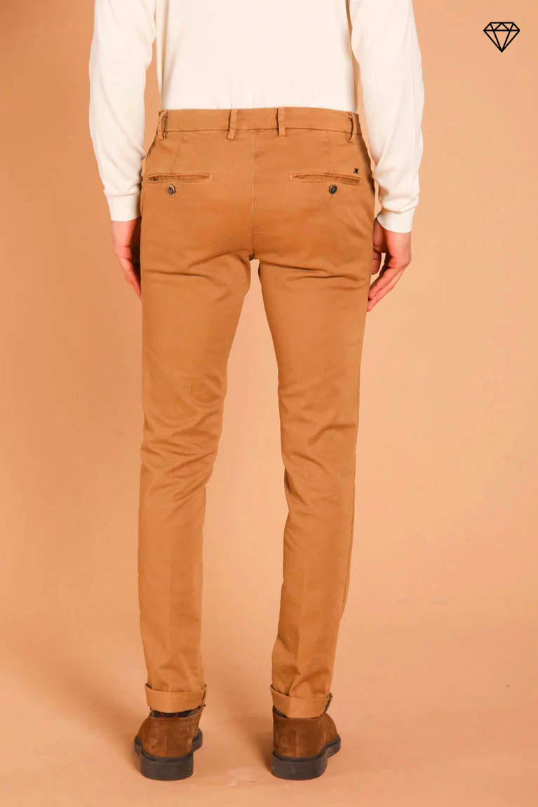 Milano men's  chino pants in gabardine stretch extra slim fit ①