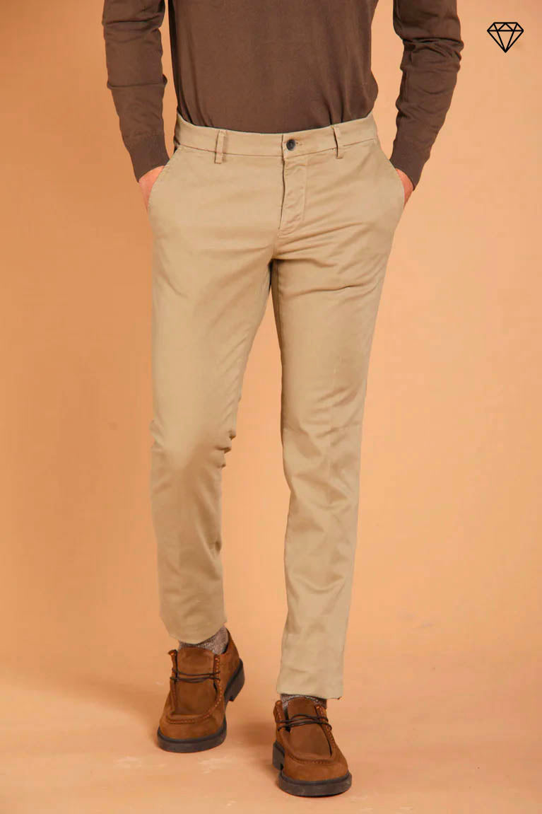 Milano Herren Chino-hose aus gabardine stretch extra slim Fit ①