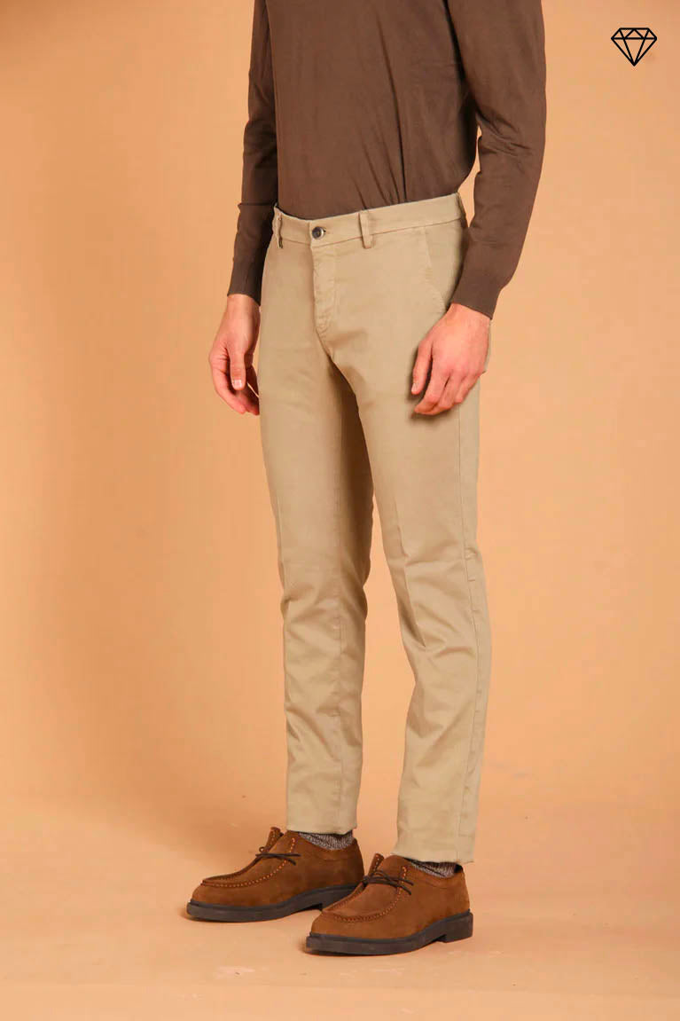 Milano Herren Chino-hose aus gabardine stretch extra slim Fit ①