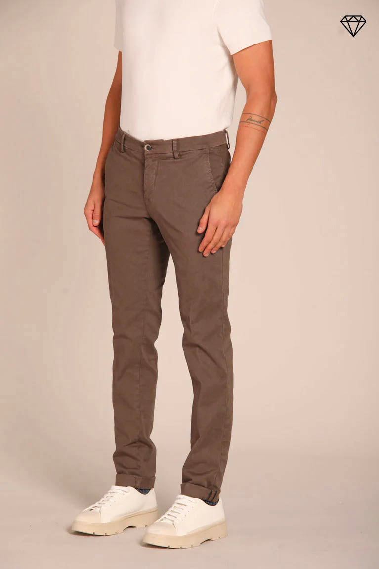 Milano Herren Chino Hose aus Gabardine Stretch extra slim Fit  ①