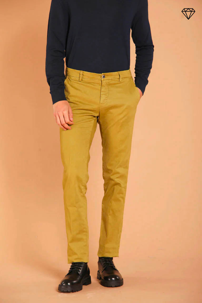 Milano men's chino pants in gabardine stretch extra slim fit ①